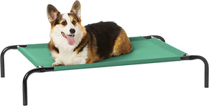 Cooling Elevated Pet Bed With Color Green